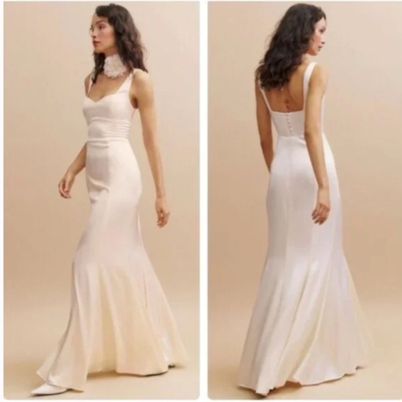 Reformation Dresses & Skirts - Reformation Payton Satin Dress ivory wedding bridal fior di latte - Size 6